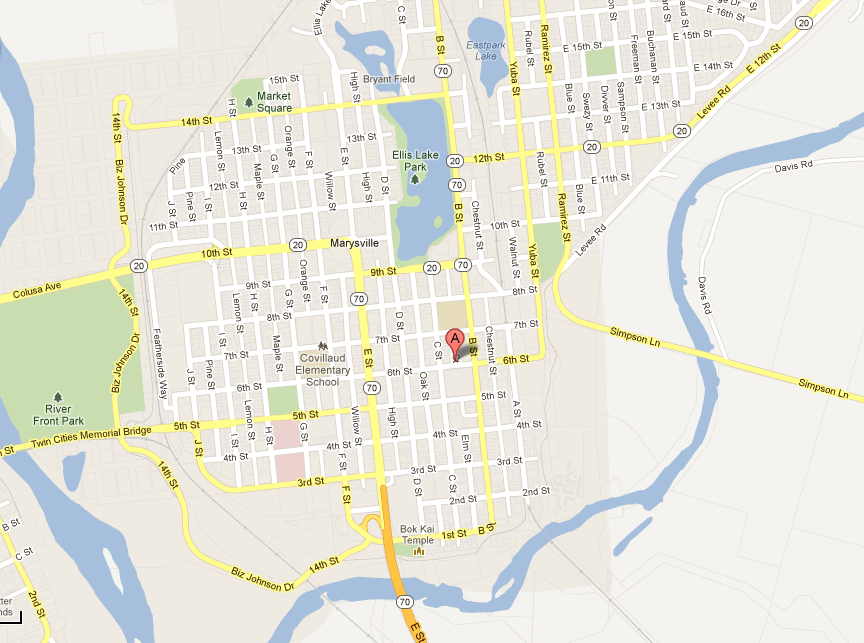 Map view of Bail Bond Shealy Location in Marysville